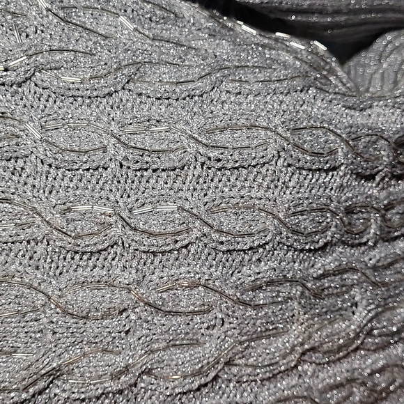 Vintage Lillie Rubin Metallic Silver Sweater - Picture 2 of 7
